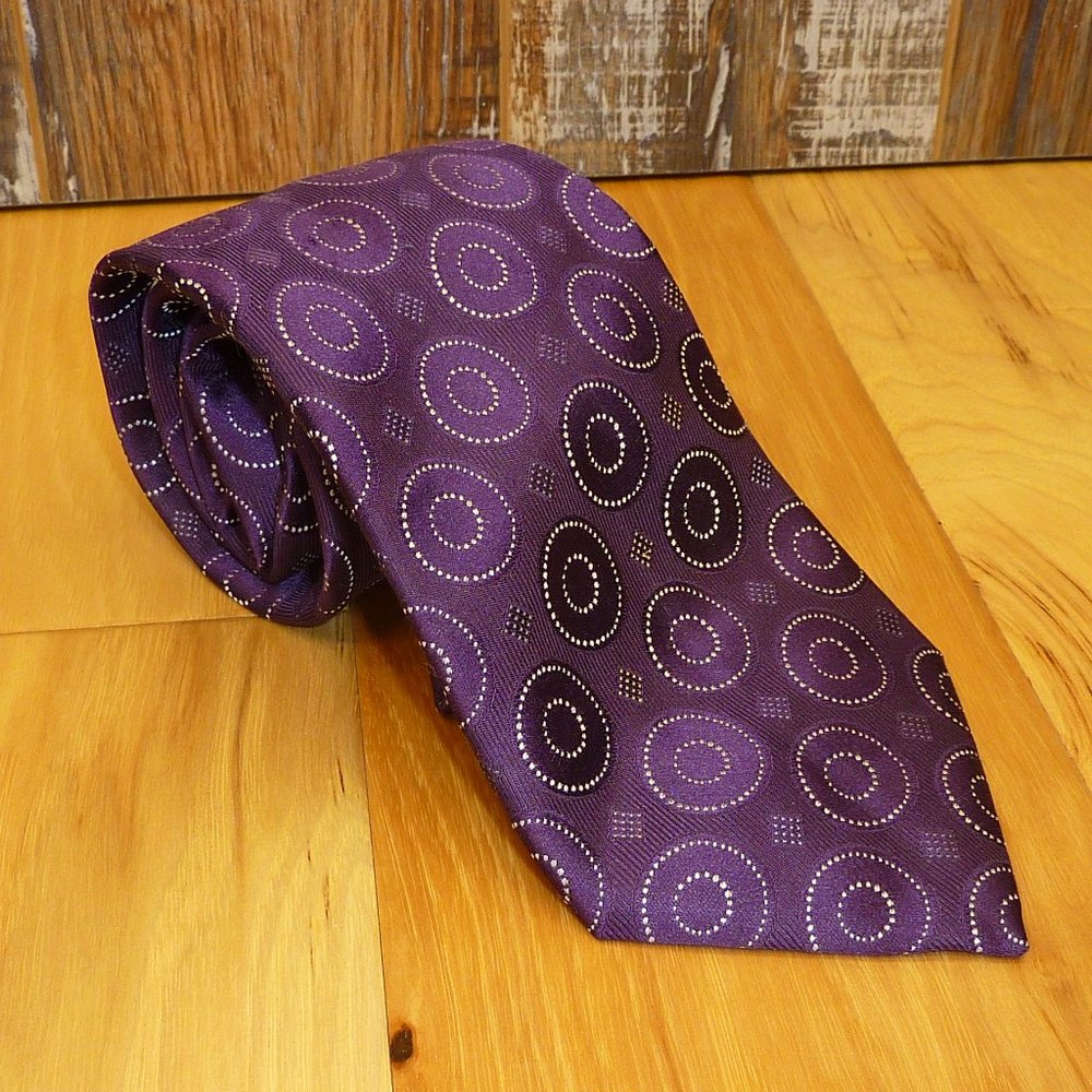 Men's Purple Geoffrey Beene Silk Tie